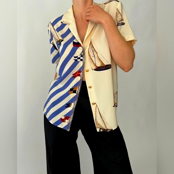 Ralph Lauren Limited Edition Nautical Silk Button Shirt